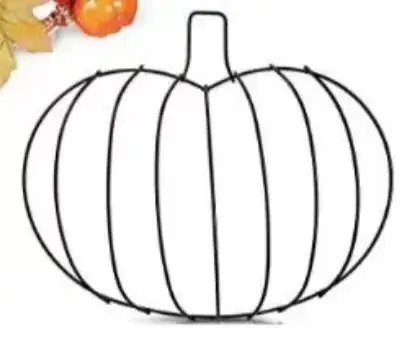 Halloween Pumpkin Decor with Striped Ribbon & Orange Flower