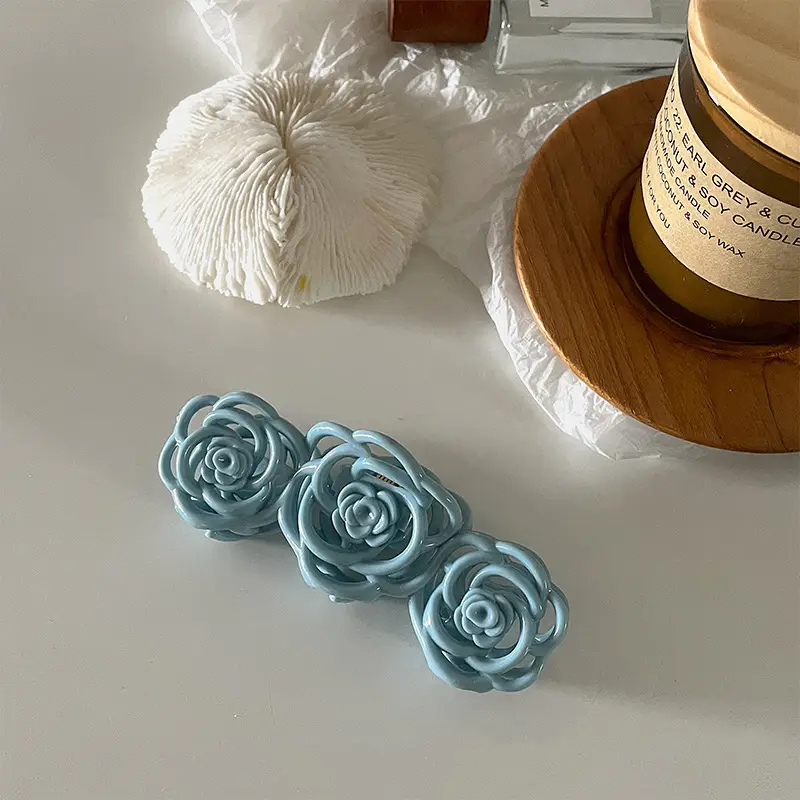 2025 Rose Hair Clips Matte Elegant Bathing Tool - Image 2