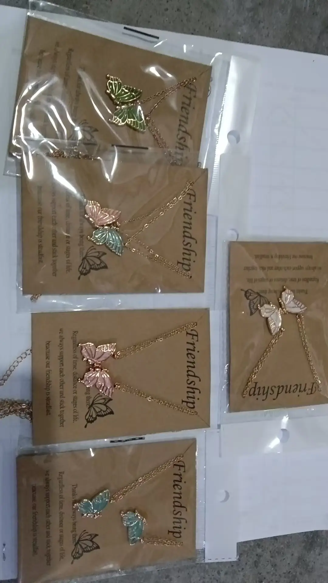Pink Butterfly Necklace for Girls Friendship Gift — feature 10