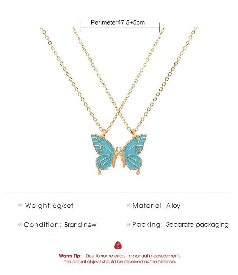 Pink Butterfly Necklace for Girls Friendship Gift — feature 3