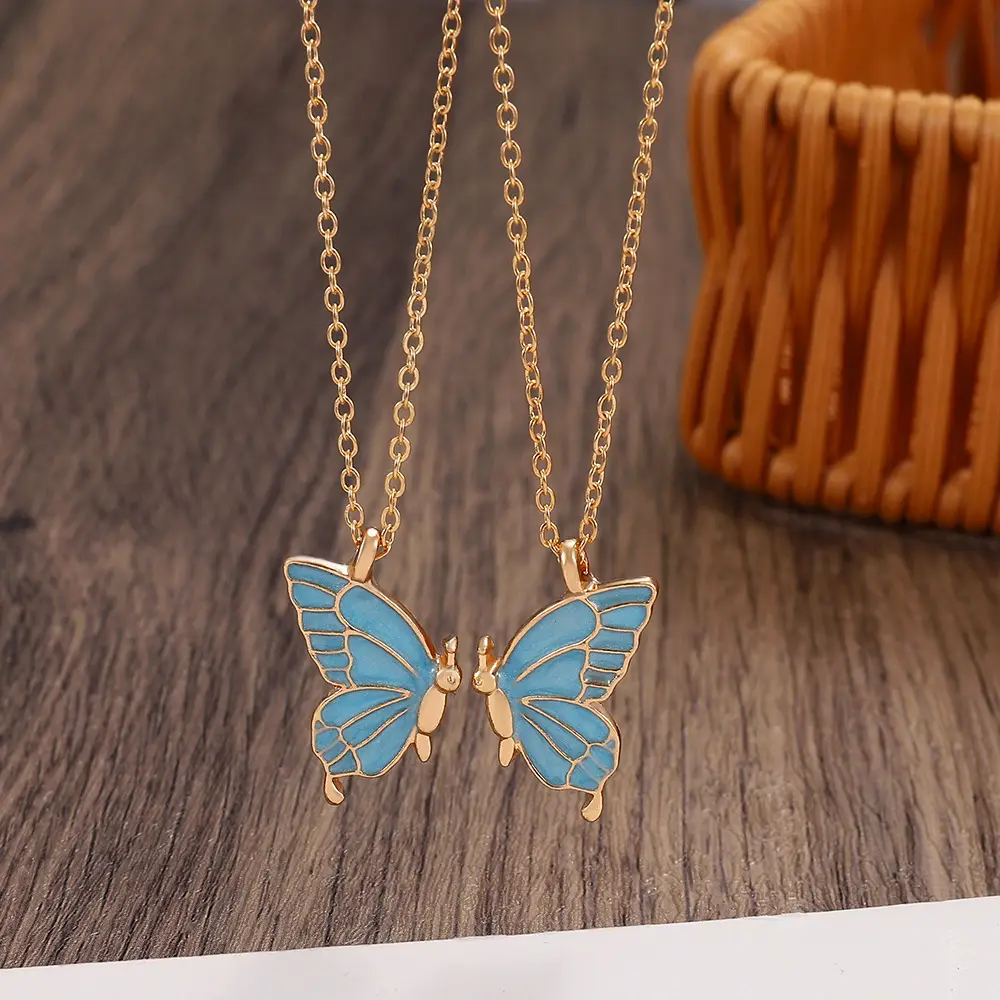Pink Butterfly Necklace for Girls Friendship Gift — feature 8