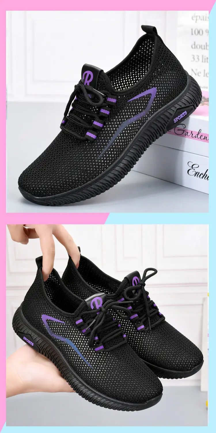 Old Beijing Cloth Shoes Women's Breathable Summer Mesh Shoes Mesh Hollow Women's Shoes Mother's Shoes Sports Casual Shoes Non-slip Soft Sole — feature 7