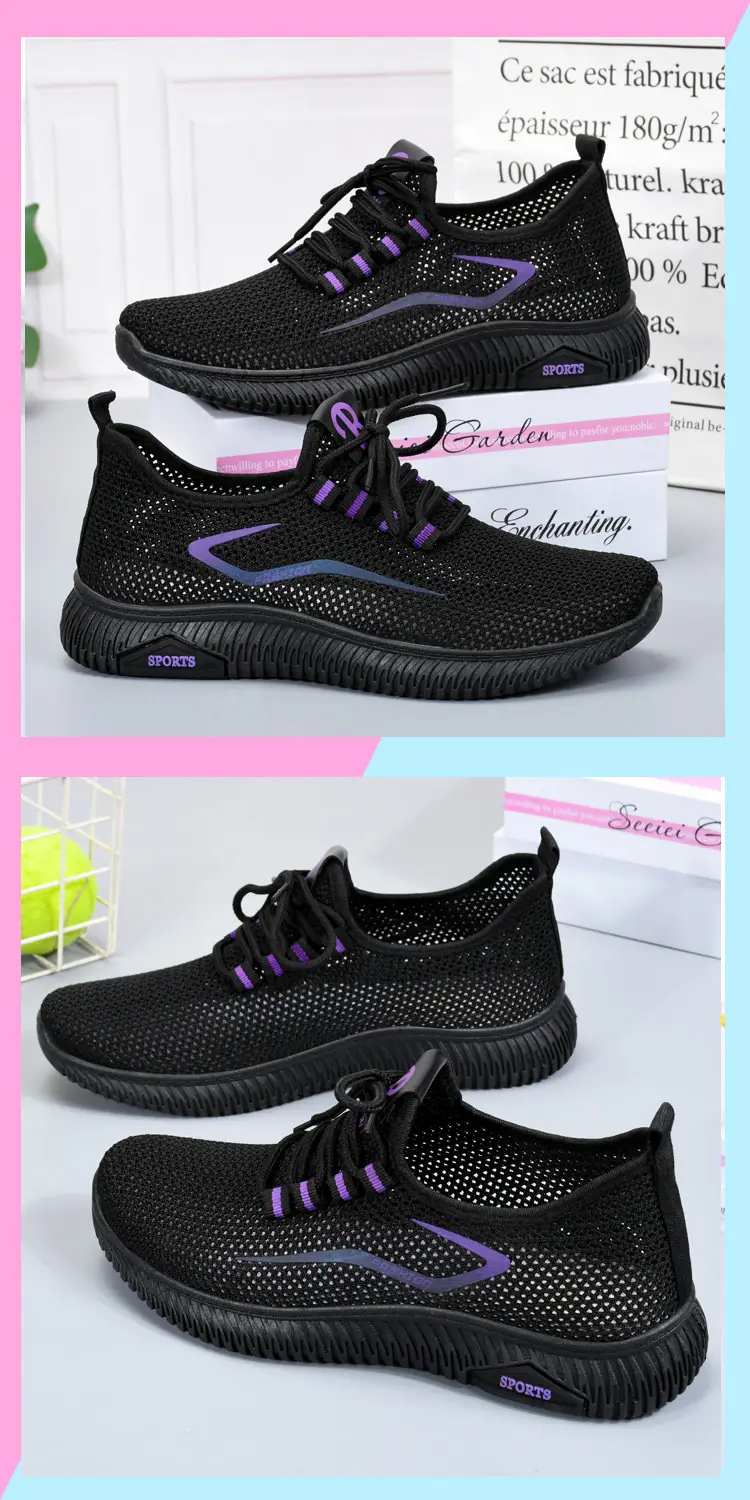 Old Beijing Cloth Shoes Women's Breathable Summer Mesh Shoes Mesh Hollow Women's Shoes Mother's Shoes Sports Casual Shoes Non-slip Soft Sole — feature 8