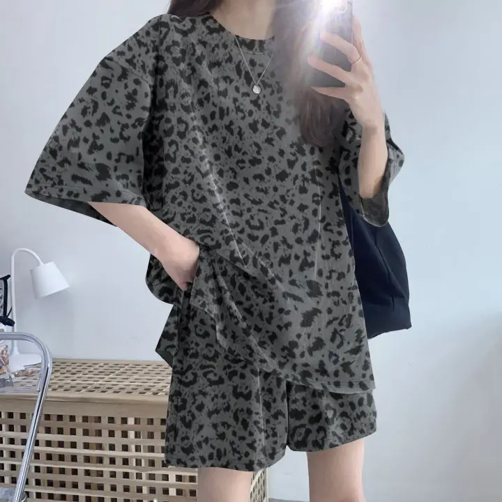 2026 Summer Plus Size Tie-Dye Loose Fit Shorts Set - Image 23