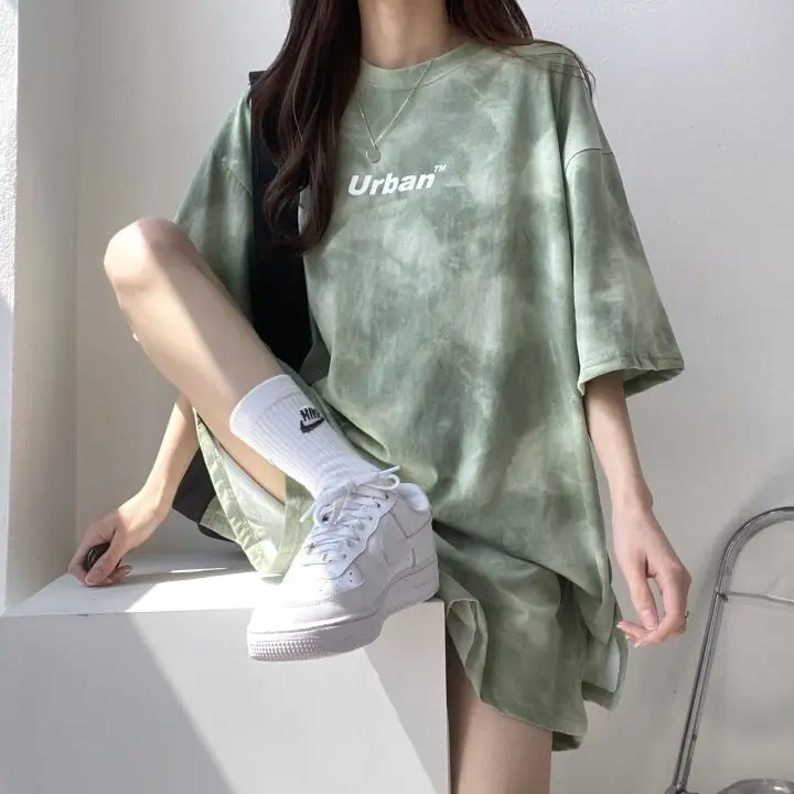 2026 Summer Plus Size Tie-Dye Loose Fit Shorts Set — feature 17
