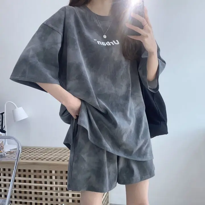 2026 Summer Plus Size Tie-Dye Loose Fit Shorts Set — feature 5