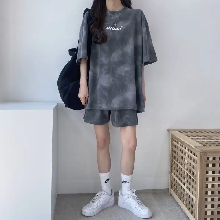 2026 Summer Plus Size Tie-Dye Loose Fit Shorts Set — feature 6