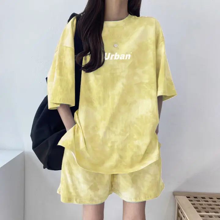 2026 Summer Plus Size Tie-Dye Loose Fit Shorts Set - Image 13