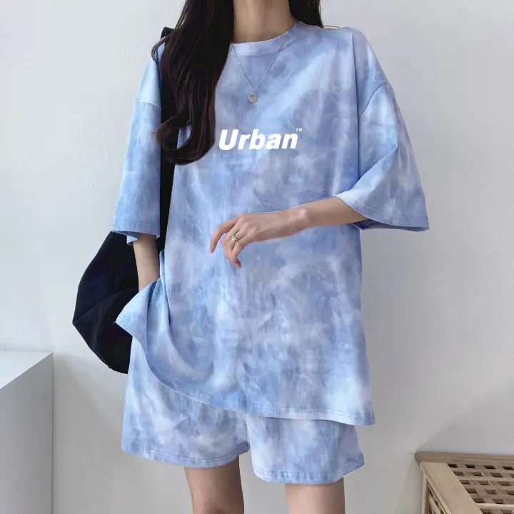 2026 Summer Plus Size Tie-Dye Loose Fit Shorts Set - Image 15