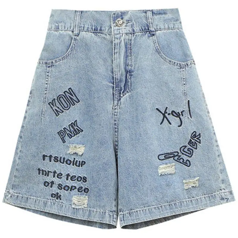 High-Waisted Denim Shorts for Women Summer Ripped 2025 - Image 6