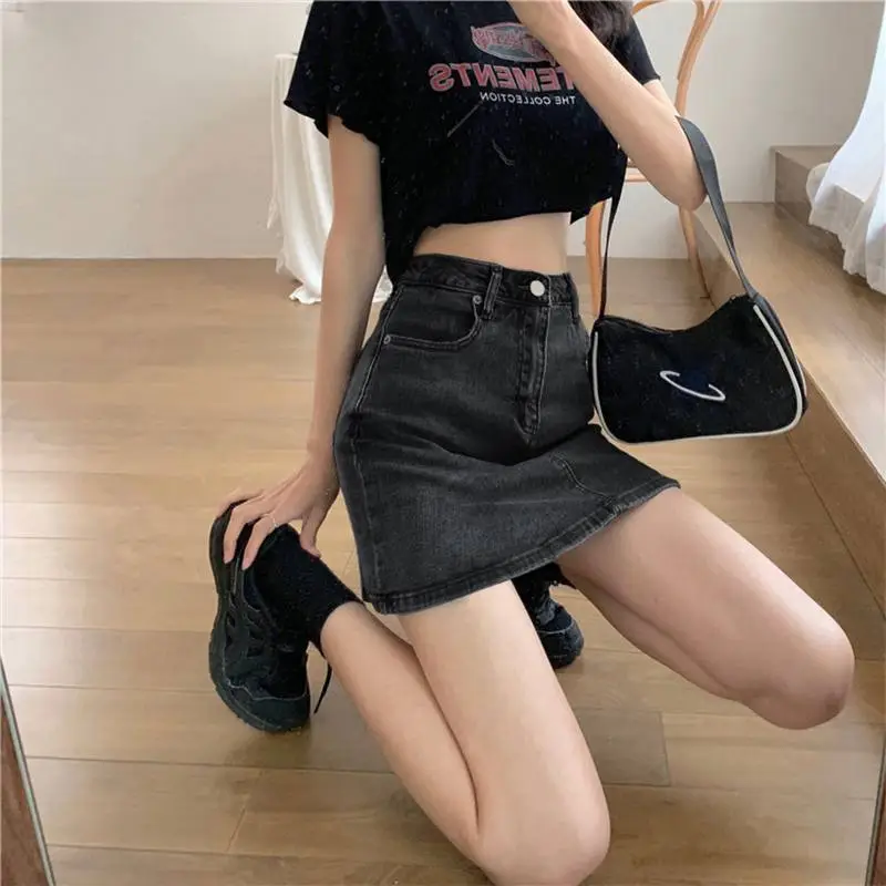 Women Denim High Waist Shorts Large Slimming Casual - Image 28