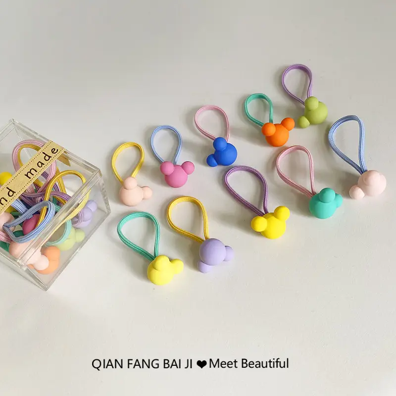 Girls Hair Rope with Crystal Pearl & Small Rubber Band