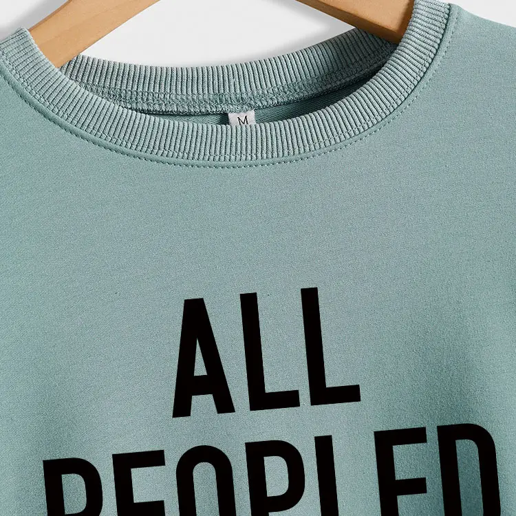 All Peopled Out Maroon Sweatshirt Large - Image 17