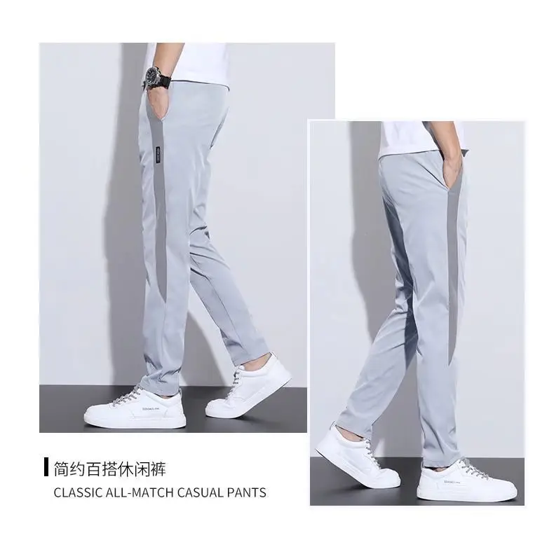 Men Grey Stretch Slim Track Pants with Side Zip — feature 10