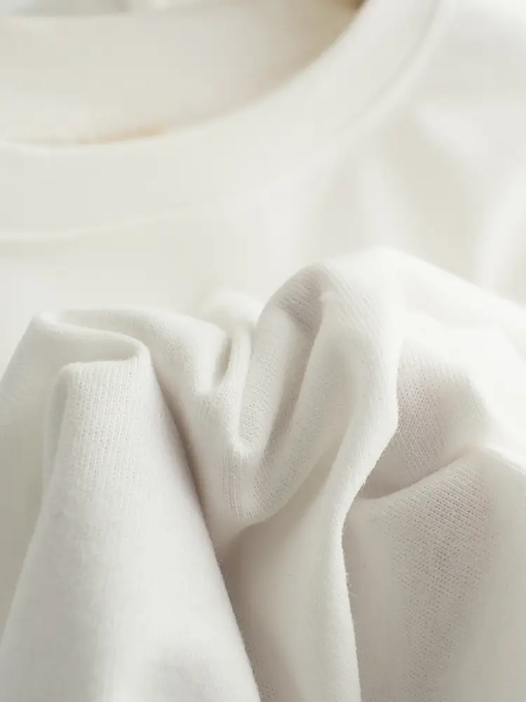 White Cotton Long Sleeve T-Shirt for Kids - Image 4