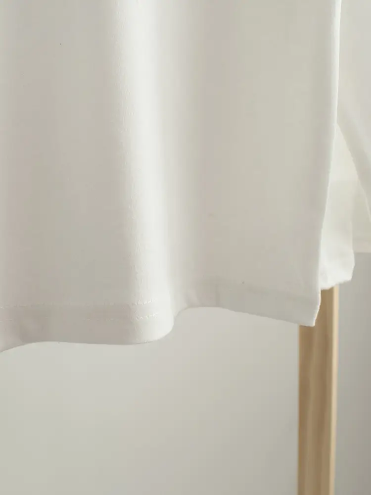 White Cotton Long Sleeve T-Shirt for Kids - Image 5