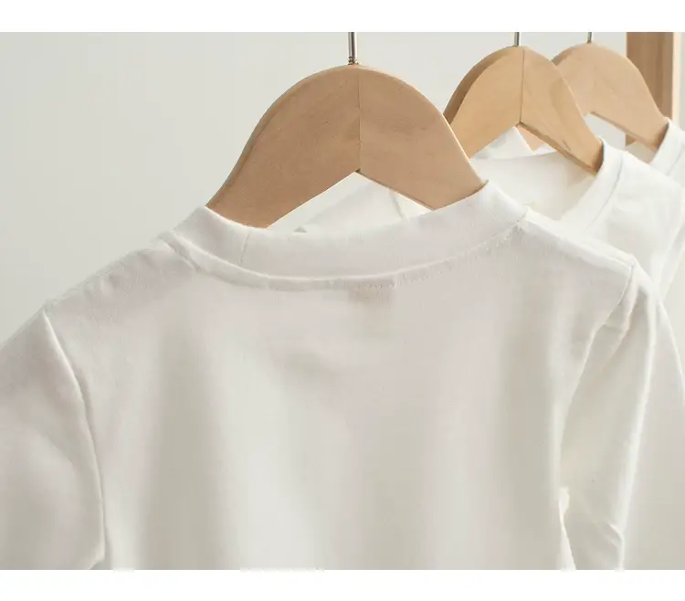 White Cotton Long Sleeve T-Shirt for Kids — feature 10