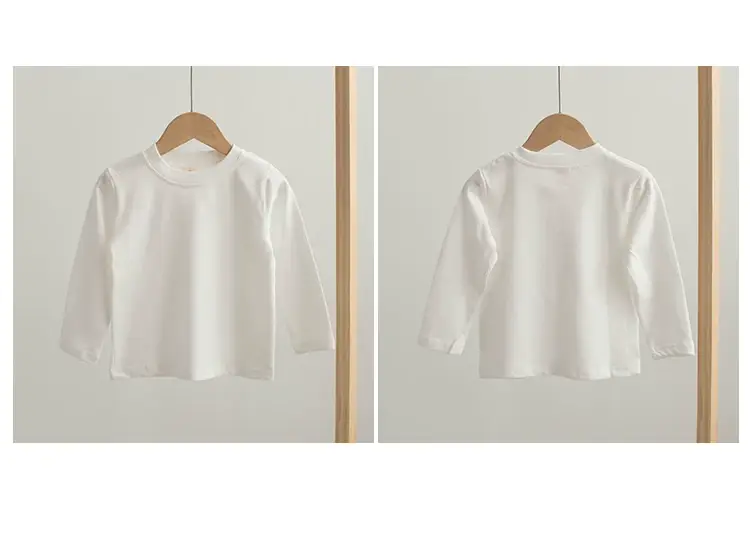 White Cotton Long Sleeve T-Shirt for Kids — feature 5