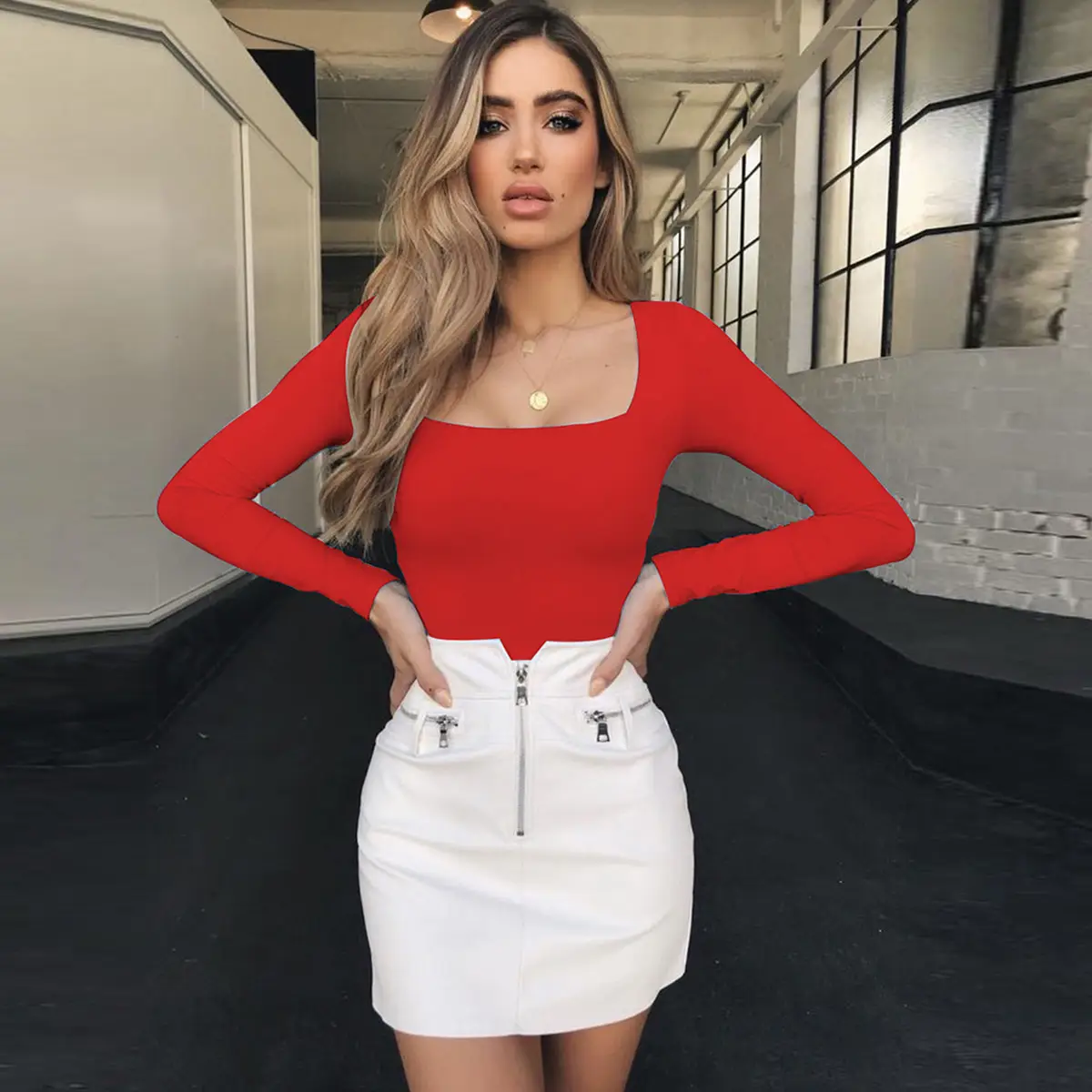 Red Long Sleeve Women's T-Shirt 2022