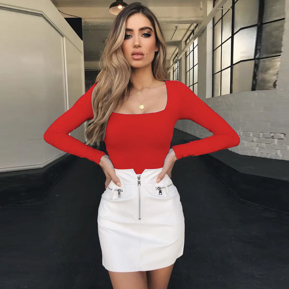 Red Long Sleeve Women's T-Shirt 2022