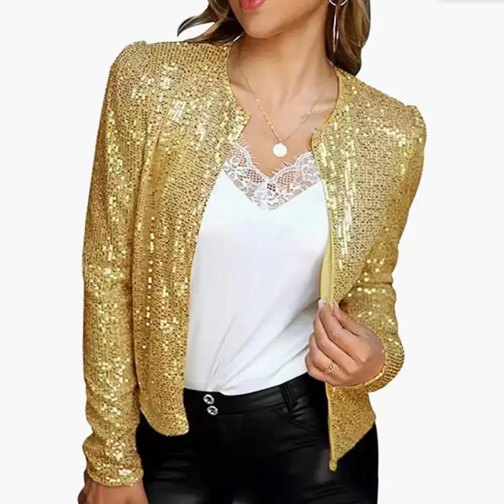 2025 Sequined Crossbody Jacket for Women Spring Outwear - Image 8