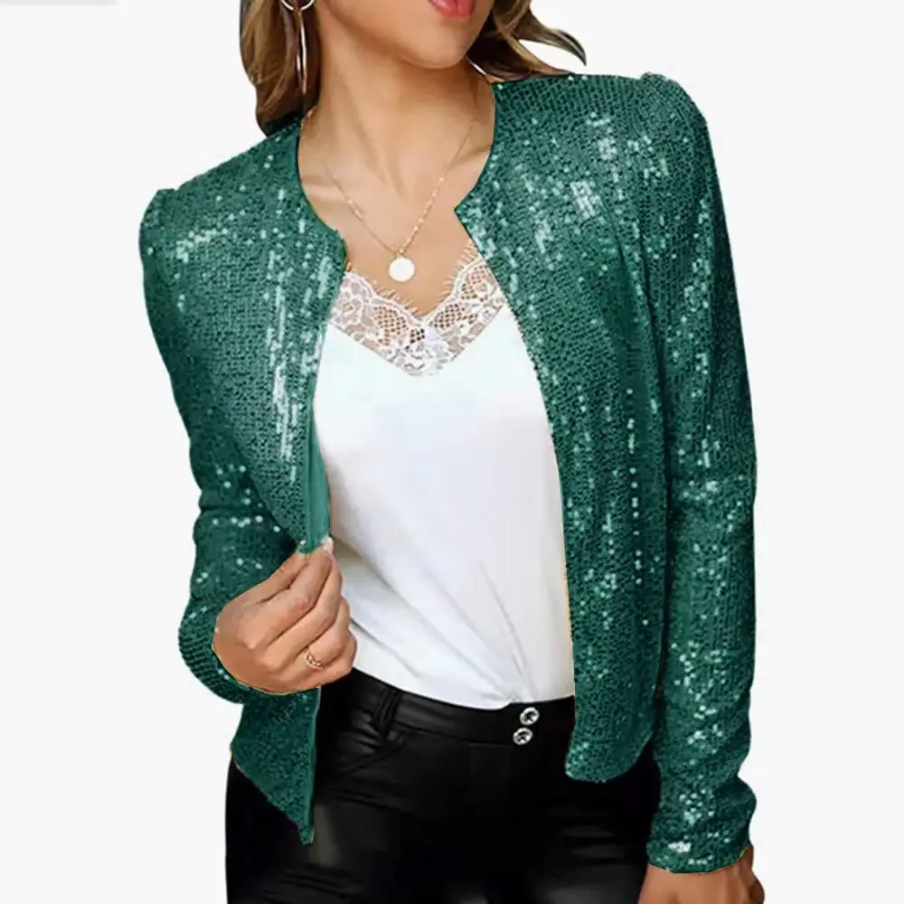 2025 Sequined Crossbody Jacket for Women Spring Outwear - Image 9