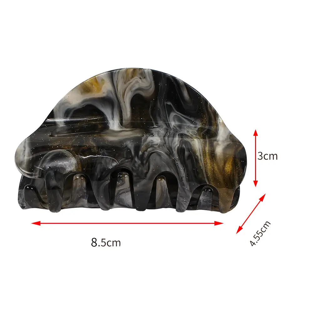 Green Marble Acetate Hair Clip for Women - Image 27