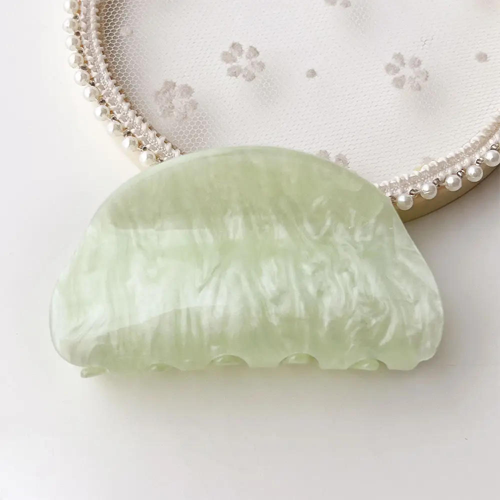 Green Marble Acetate Hair Clip for Women - Image 13