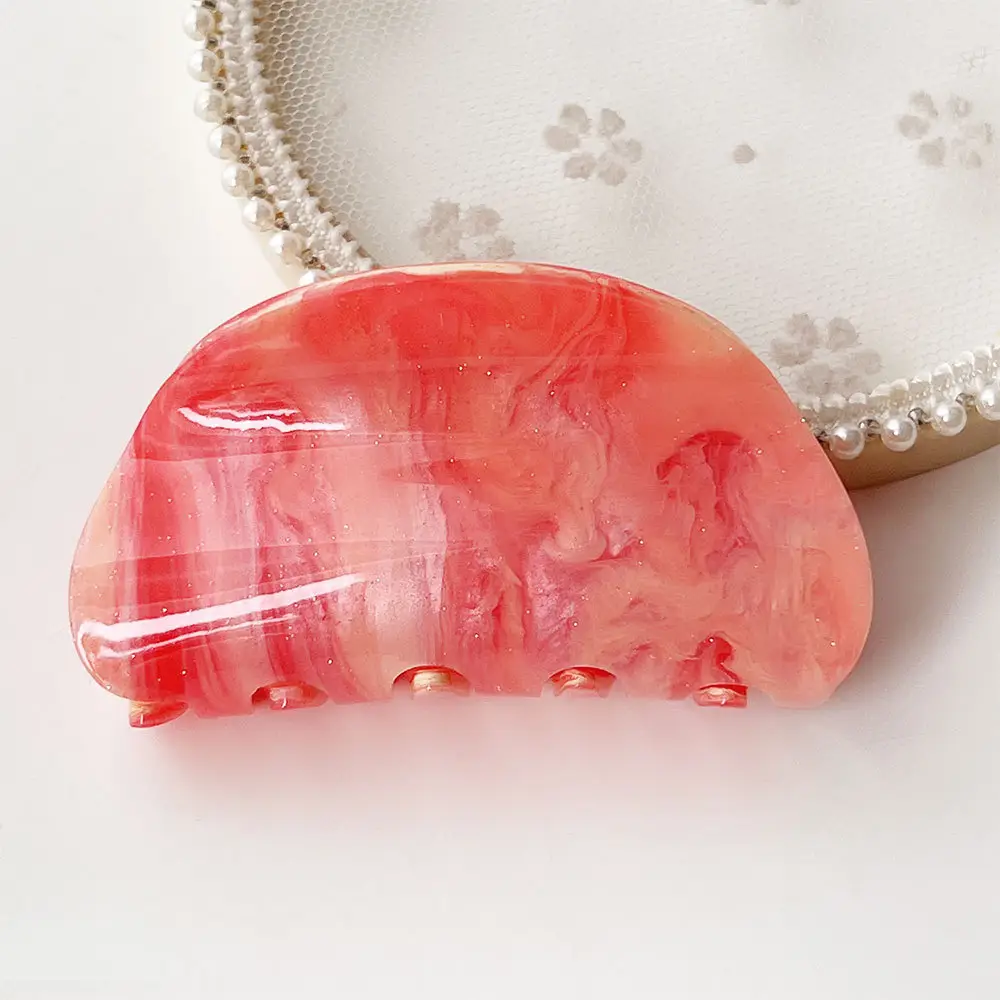 Green Marble Acetate Hair Clip for Women - Image 2