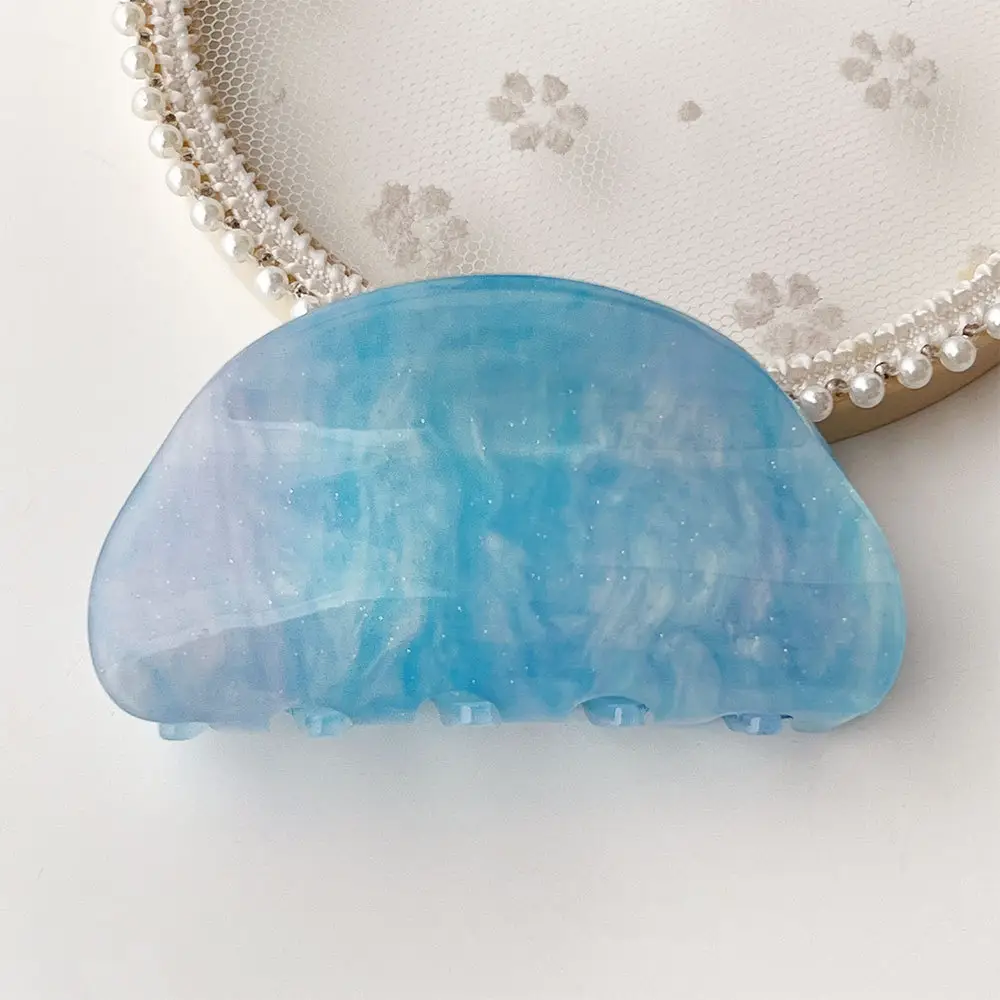 Green Marble Acetate Hair Clip for Women - Image 3