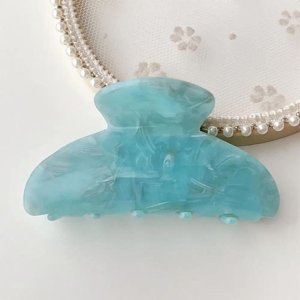 Green Marble Acetate Hair Clip for Women - Image 6