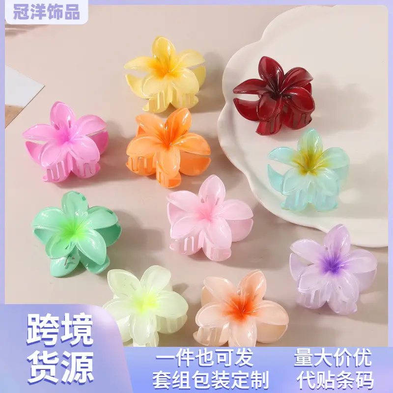 Vintage Green Plumeria Hair Clip for Women - Image 39