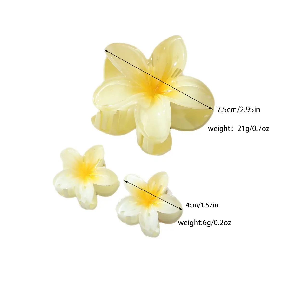 Vintage Green Plumeria Hair Clip for Women — feature 6