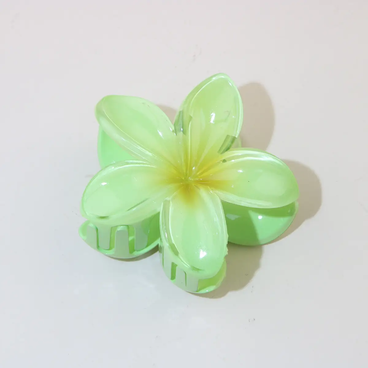 Vintage Green Plumeria Hair Clip for Women - Image 8