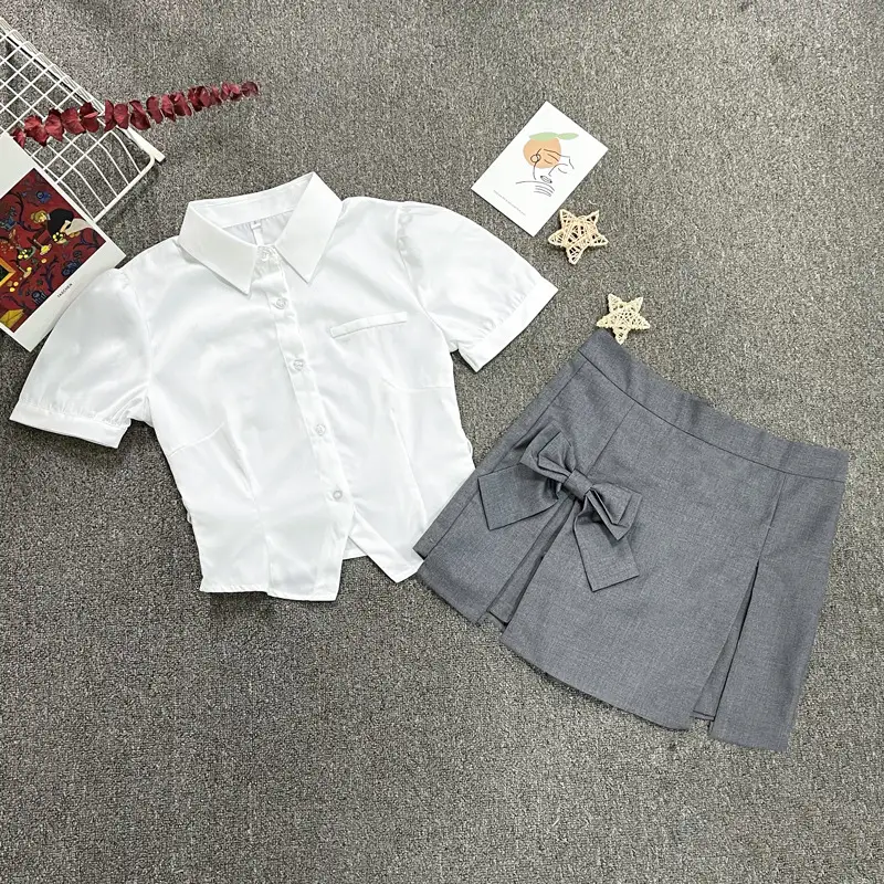 White Pink Bow Flapper Shirt for Women Spring Top Design 2022 - Image 5