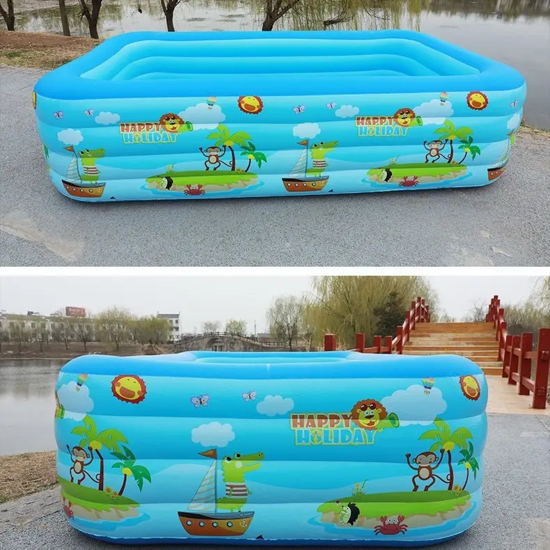 Cross-border Blue and White Inflatable Swimming Pool Thickened Household Adult Swimming Pool Baby Swimming Pool Toy Play Pool