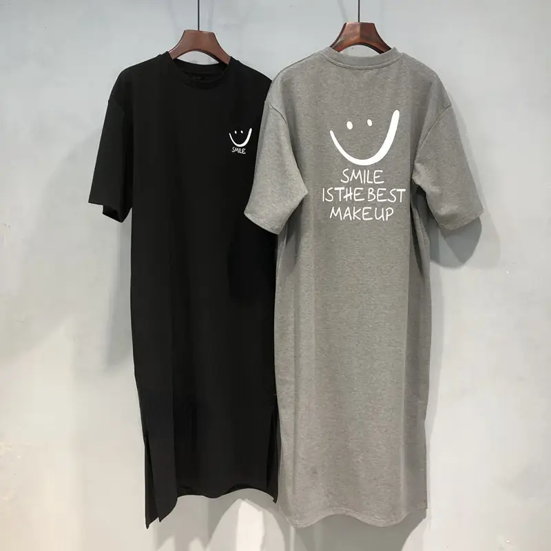 Women Pure Cotton Smiley T-Shirt Black Long Sleeve — feature 13