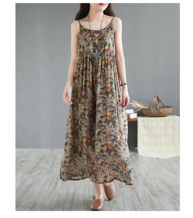 2025 Floral Long Skirt Dress with Large Hem — feature 10