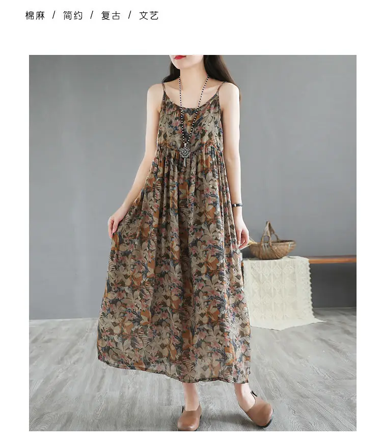 2025 Floral Long Skirt Dress with Large Hem — feature 5