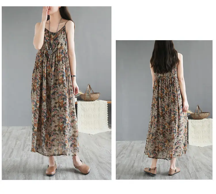 2025 Floral Long Skirt Dress with Large Hem — feature 6
