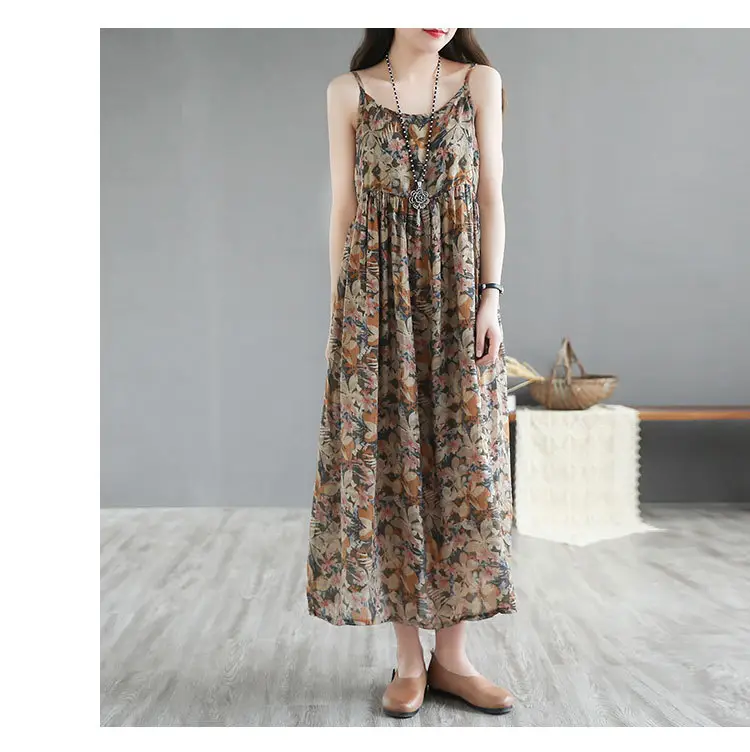 2025 Floral Long Skirt Dress with Large Hem — feature 7