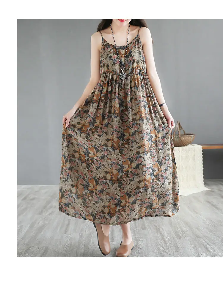 2025 Floral Long Skirt Dress with Large Hem — feature 8