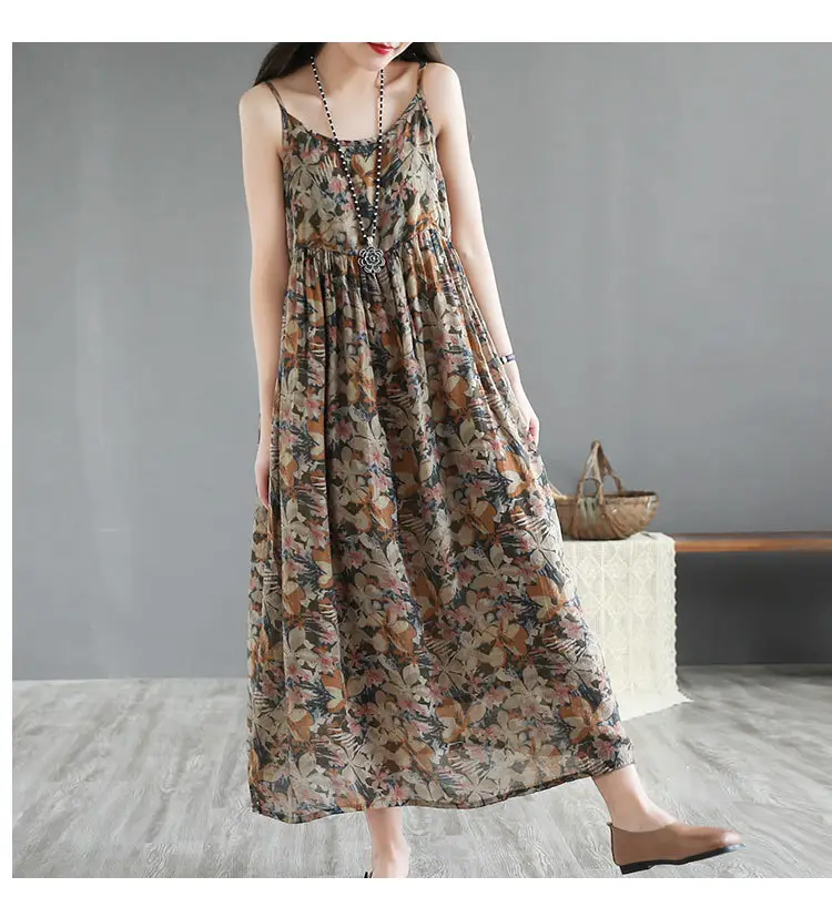 2025 Floral Long Skirt Dress with Large Hem — feature 9