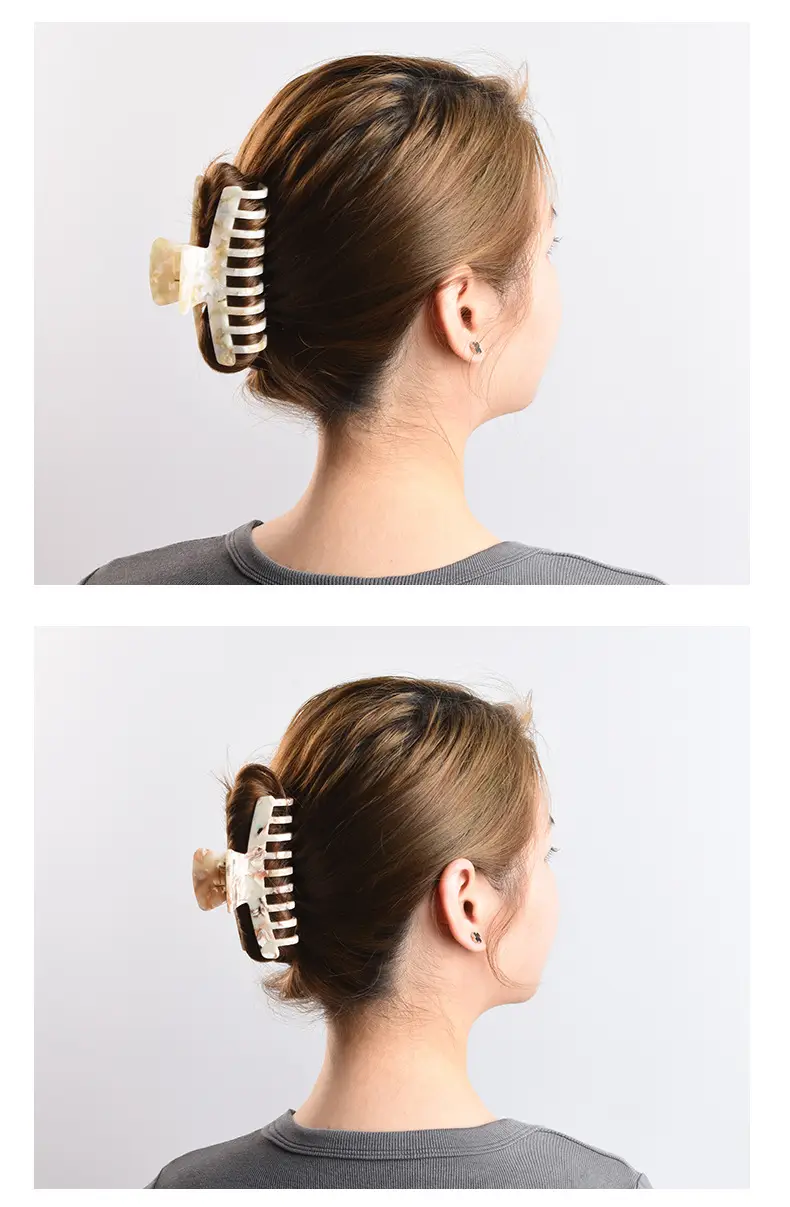 Jiamui Acetic Acid Hair Clip High Quality Cut Out Keel Ponytail — feature 14