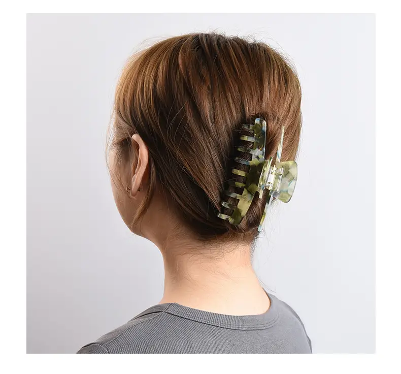 Jiamui Acetic Acid Hair Clip High Quality Cut Out Keel Ponytail — feature 5