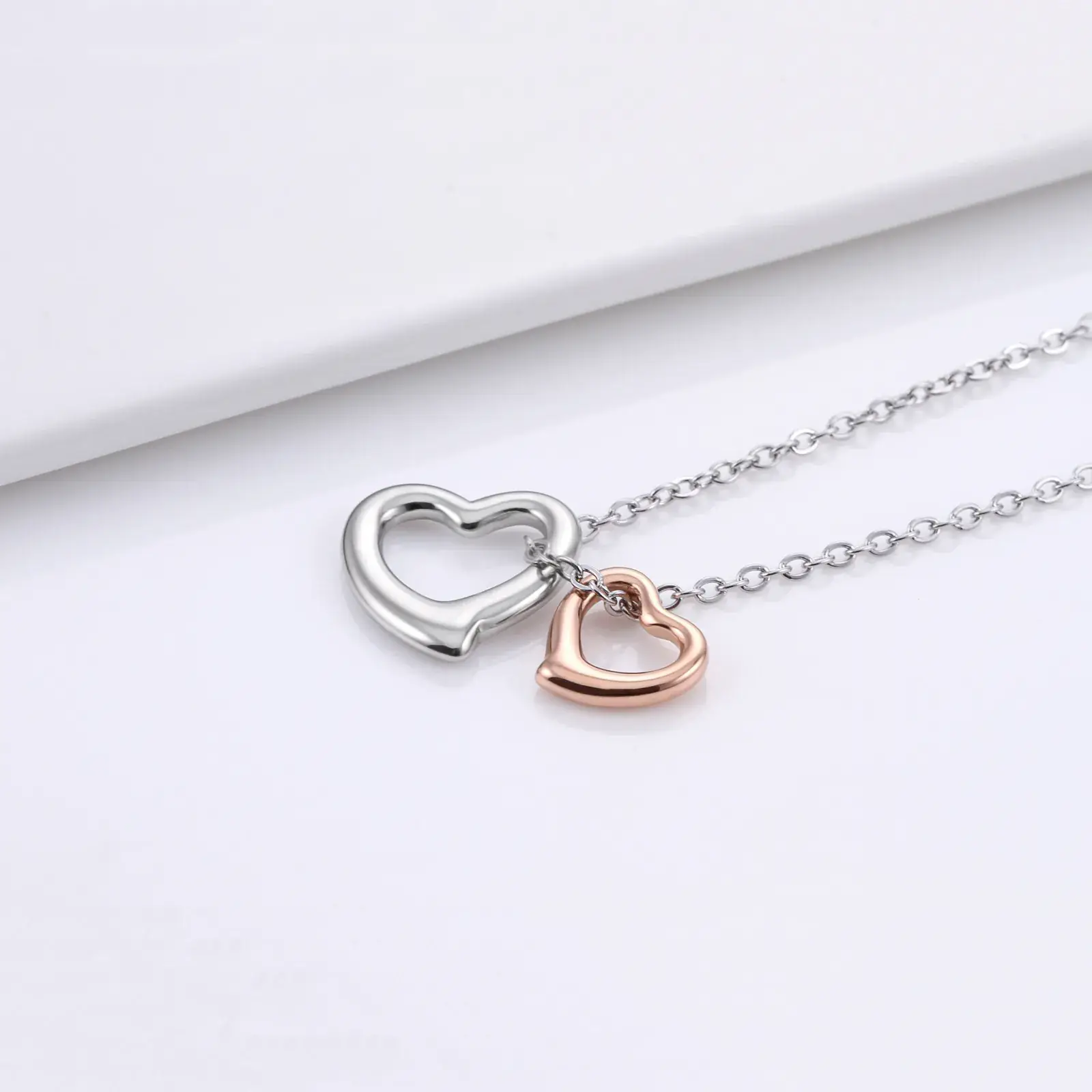 Stainless Steel Heart Clavicle Necklace for Women - Image 8