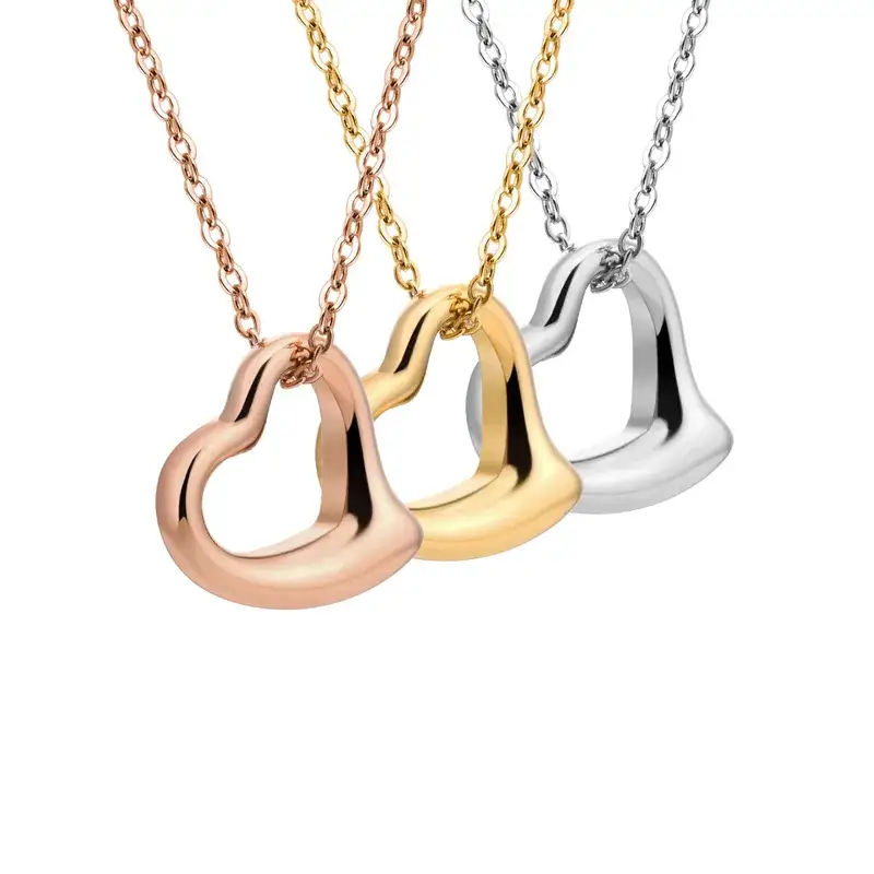 Stainless Steel Heart Clavicle Necklace for Women - Image 10