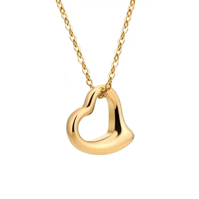 Stainless Steel Heart Clavicle Necklace for Women - Image 2