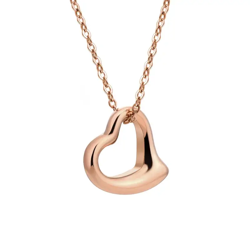 Stainless Steel Heart Clavicle Necklace for Women - Image 3