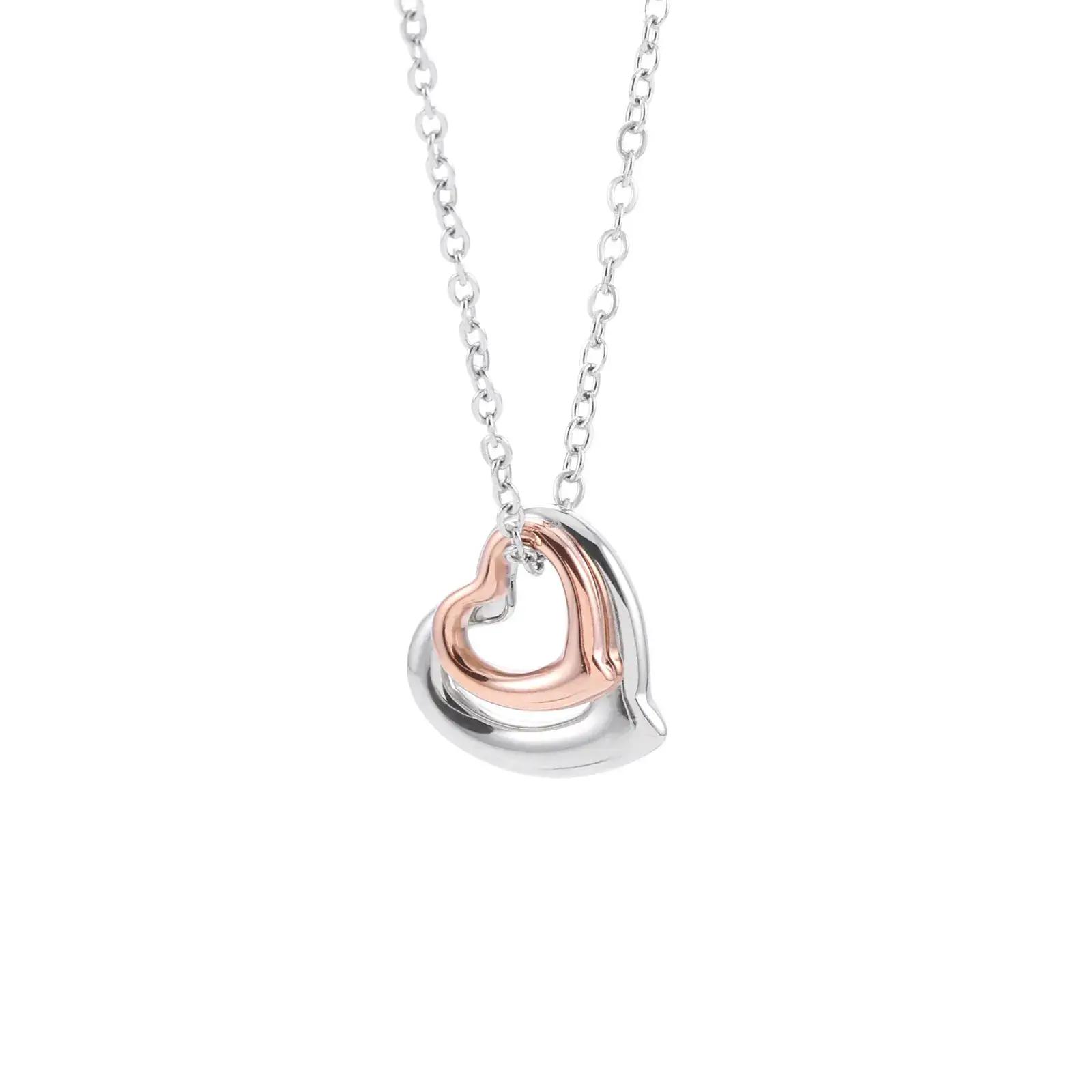 Stainless Steel Heart Clavicle Necklace for Women - Image 4